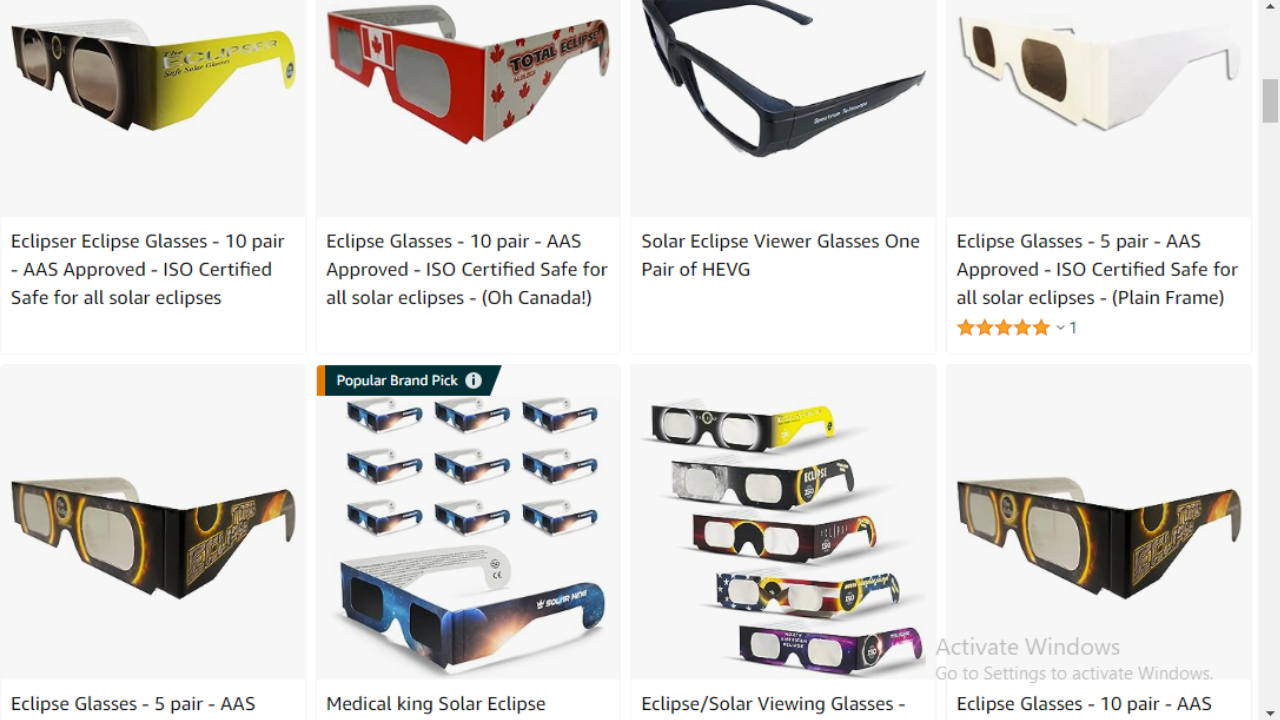 Solar Eclipse Glasses